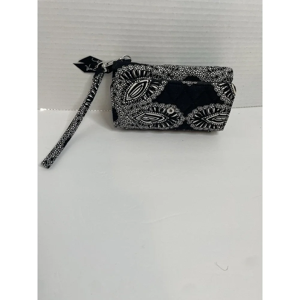 Vera Bradley Women's Teens Wristlet Black & White Wallet ID holder Purse